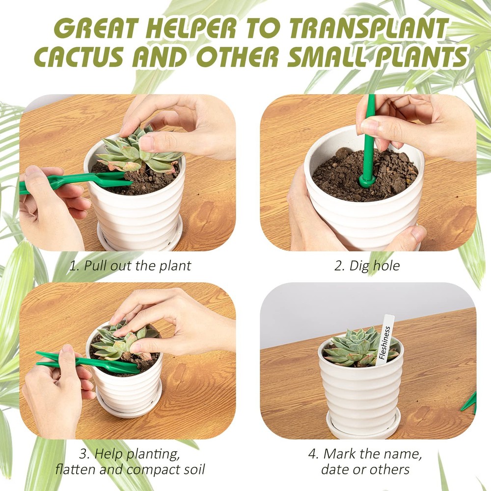 Fecsam 17 Pack Seed Planter Tool, Hand Seeder, Mini Sowing Green