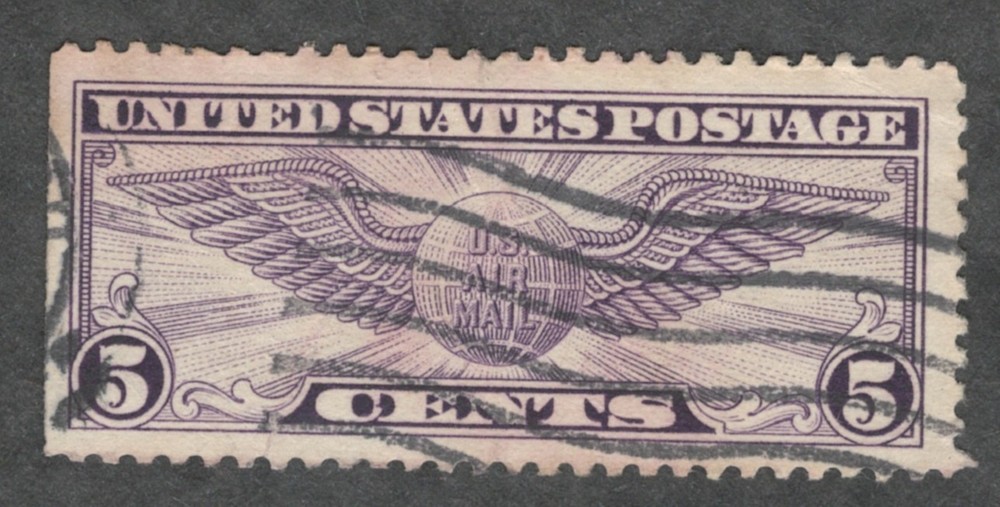 US. C12. 5c. Winged Globe. Used. 1930.