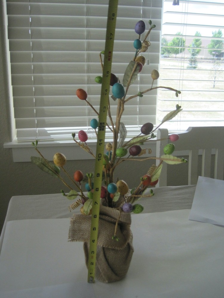 Easter Egg Tree W/ Burlap Base 18" GUC