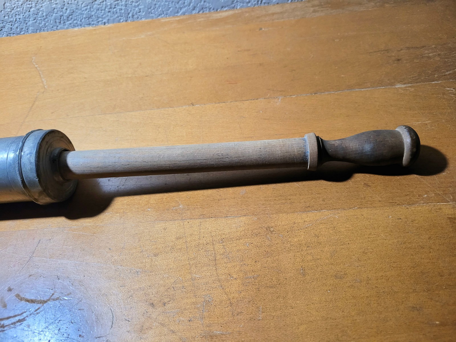 Antique 1830's Pewter Medical Embalming Syringe Medical Oddities Large Needle