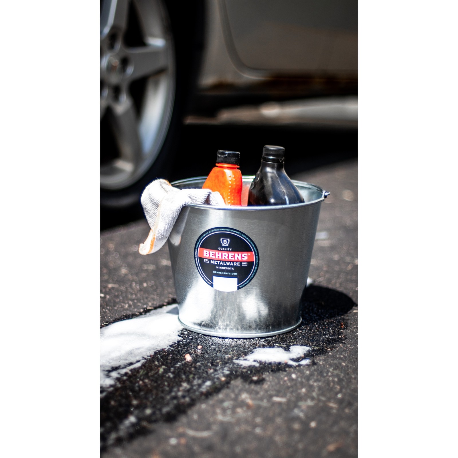 Behrens Metalware Classics, 8 Quart Galvanized Steel Pail, Capacity 2 Gal,