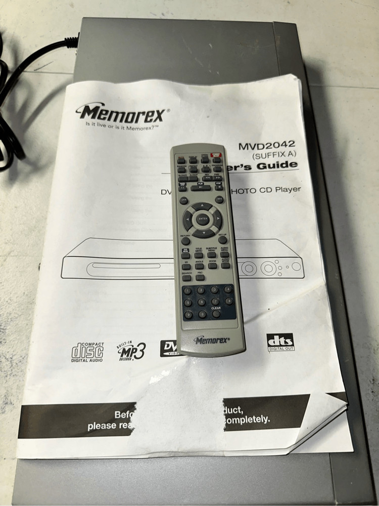 Memorex DVD/Compact Disc Player - Model MVD2042 With Remote Control