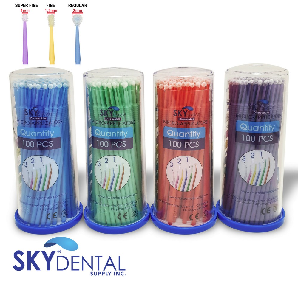 Microbrush Applicator Tips Dental Micro Brush Regular / Fine / Super Fine 400/pk