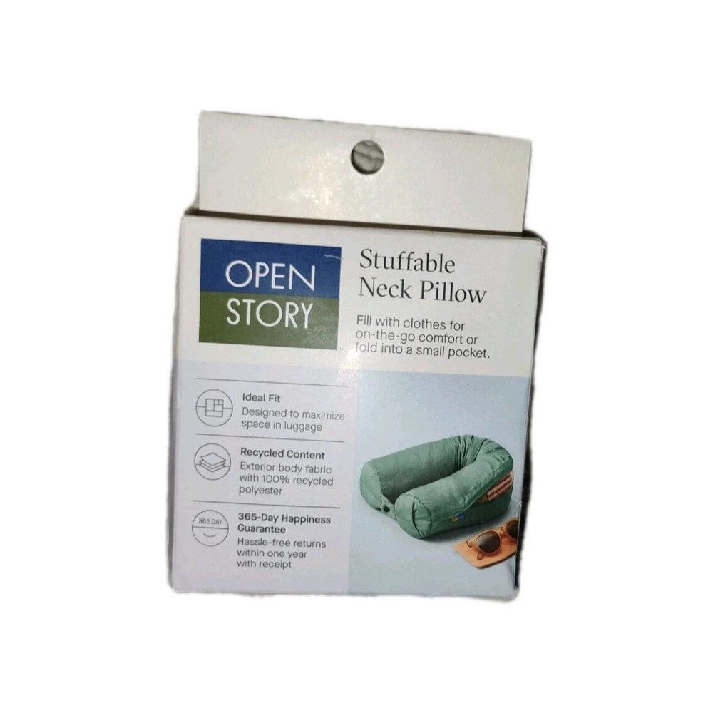 Stuffable Neck Pillow 100% Recycled Polyester New With Box