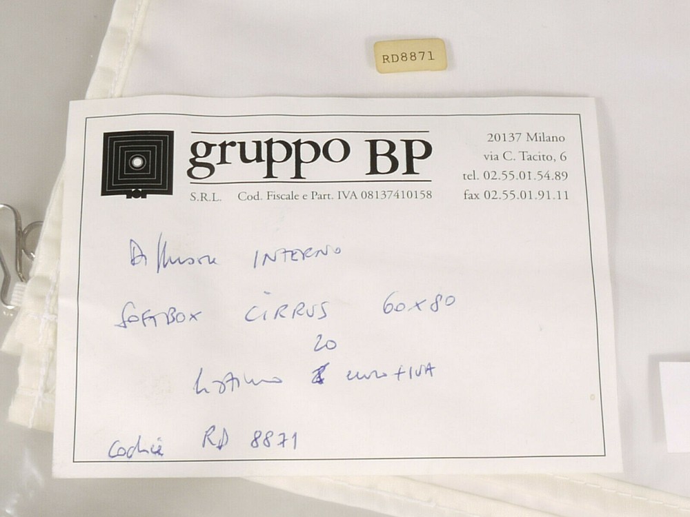 PRL) CIRRUS 60x80 cm RD8871 INTERNAL DIFFUSER Softbox Indoor Diffuser Towel