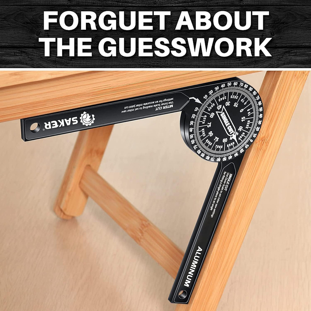 Miter Saw Protractor|7-Inch Aluminum Protractor Angle Finder Featuring Precision