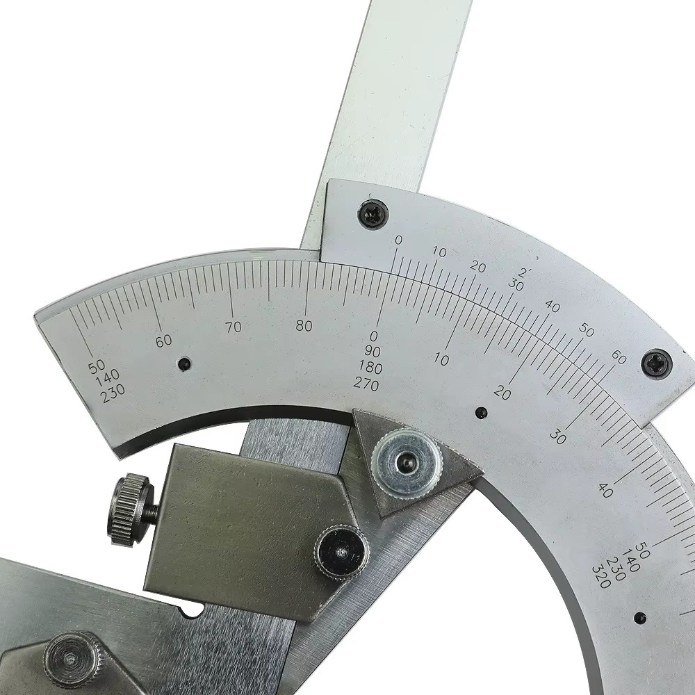 320° Universal Protractor 0.02 Precision Goniometer Angle Measuring Finder Ruler