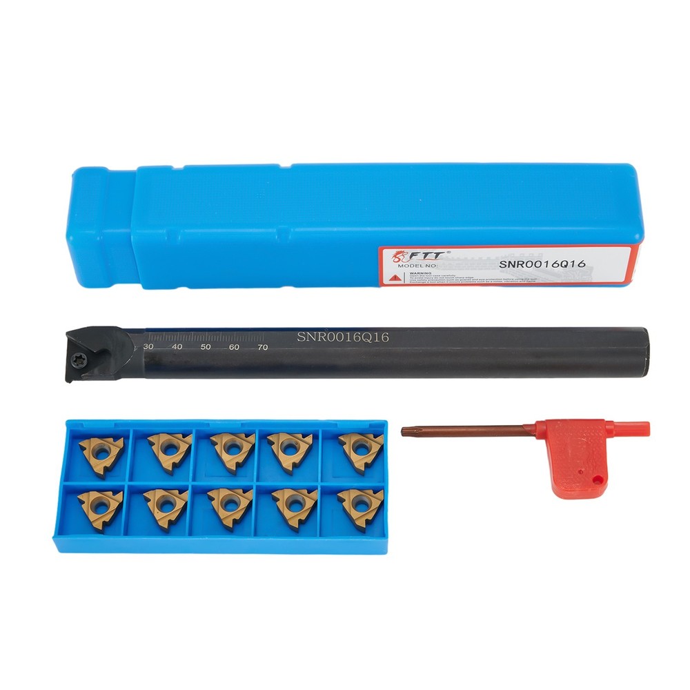 Carbide Insert Turning Tool +10pcs 16IR AG60 16mm 5/8 Internal Threading