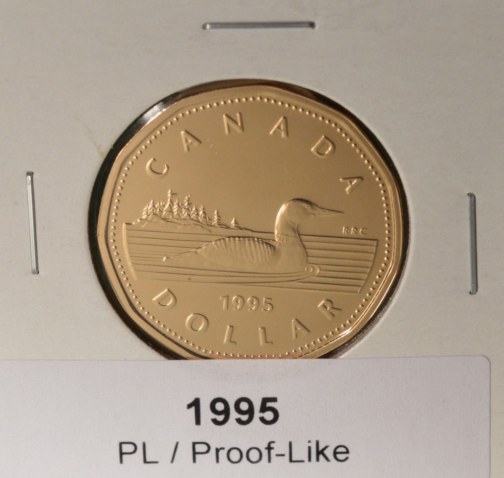 1995 Canada $1 Dollar - Proof Like (PL) Uncirculated From Set  🇨🇦🇨🇦