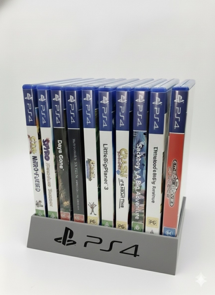 PlayStation 4 PS4 10 Game Case Holder Rack Standard Compact Multiple Colors