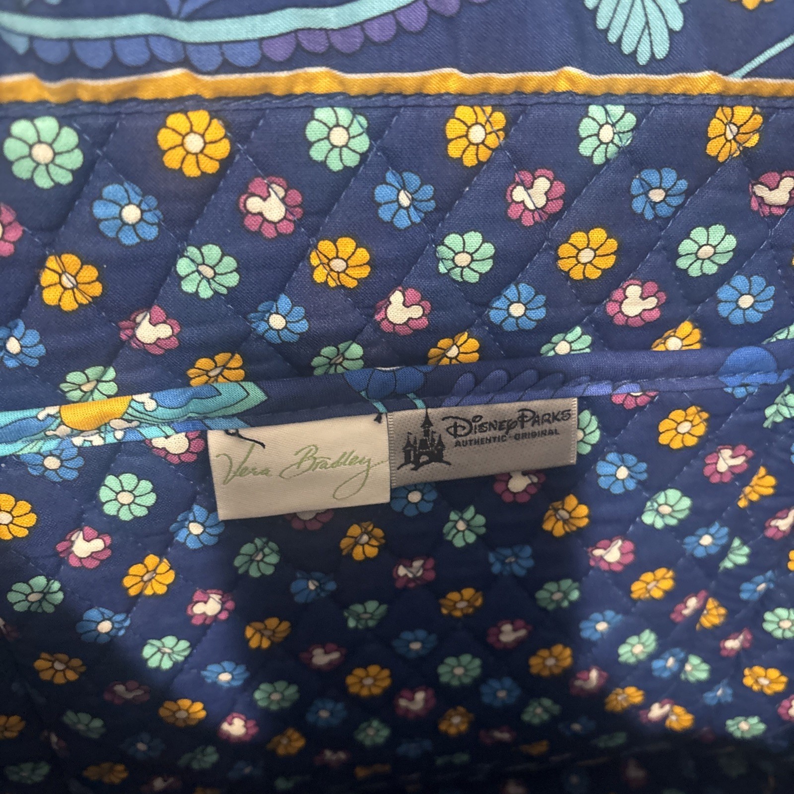 RARE SOLD OUT Disney Vera Bradley Mickey Mouse Disney Dreaming Blue Tote Bag NWT