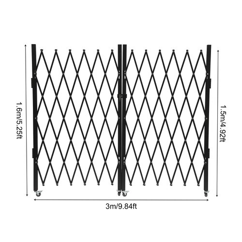 Double Folding Security Gate Expandable Barricade Gate Safety Barrier Door Gate