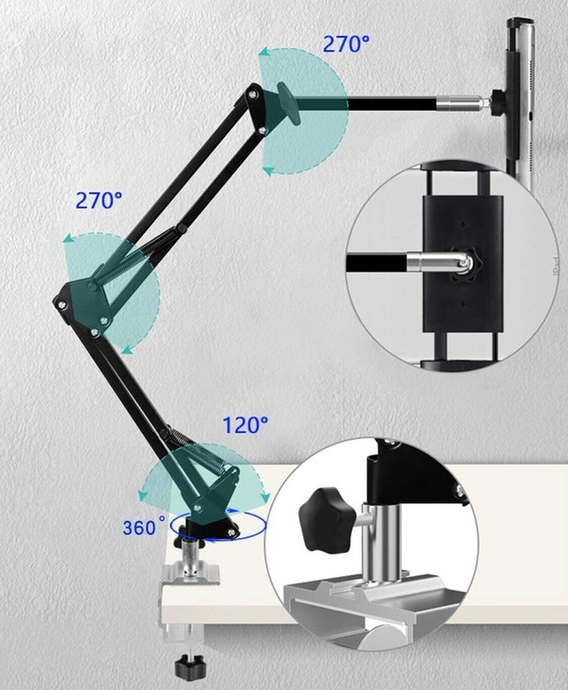 Foldable Tablet Stand for Bed Tablet Stand Adjustable 360 Degree Rotating Bed Ta