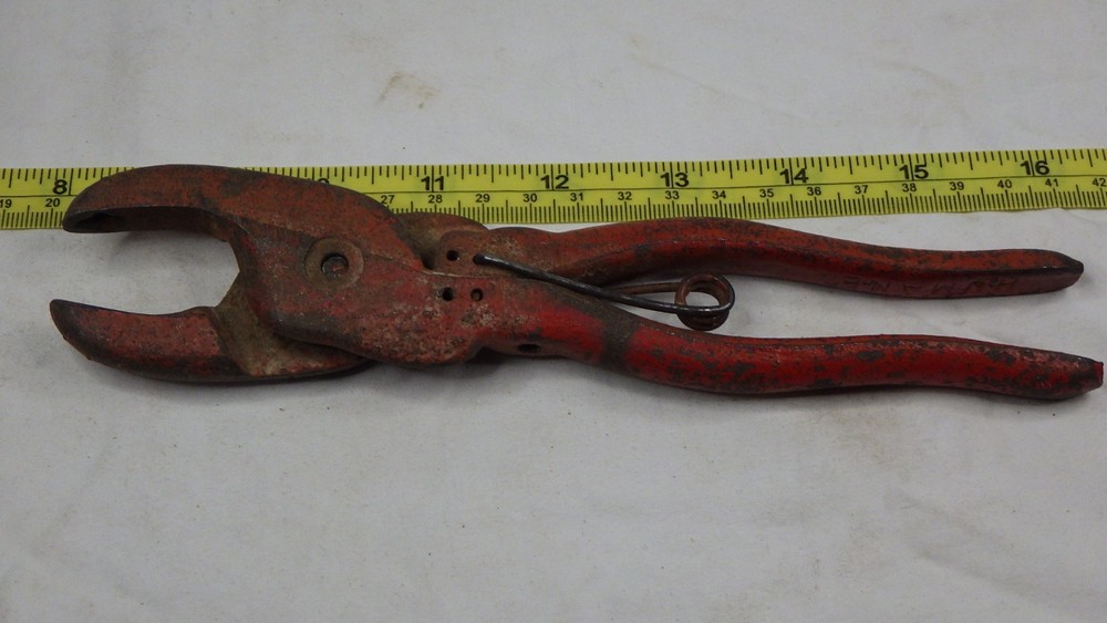 Antique Hog Ring Pliers Red Humane