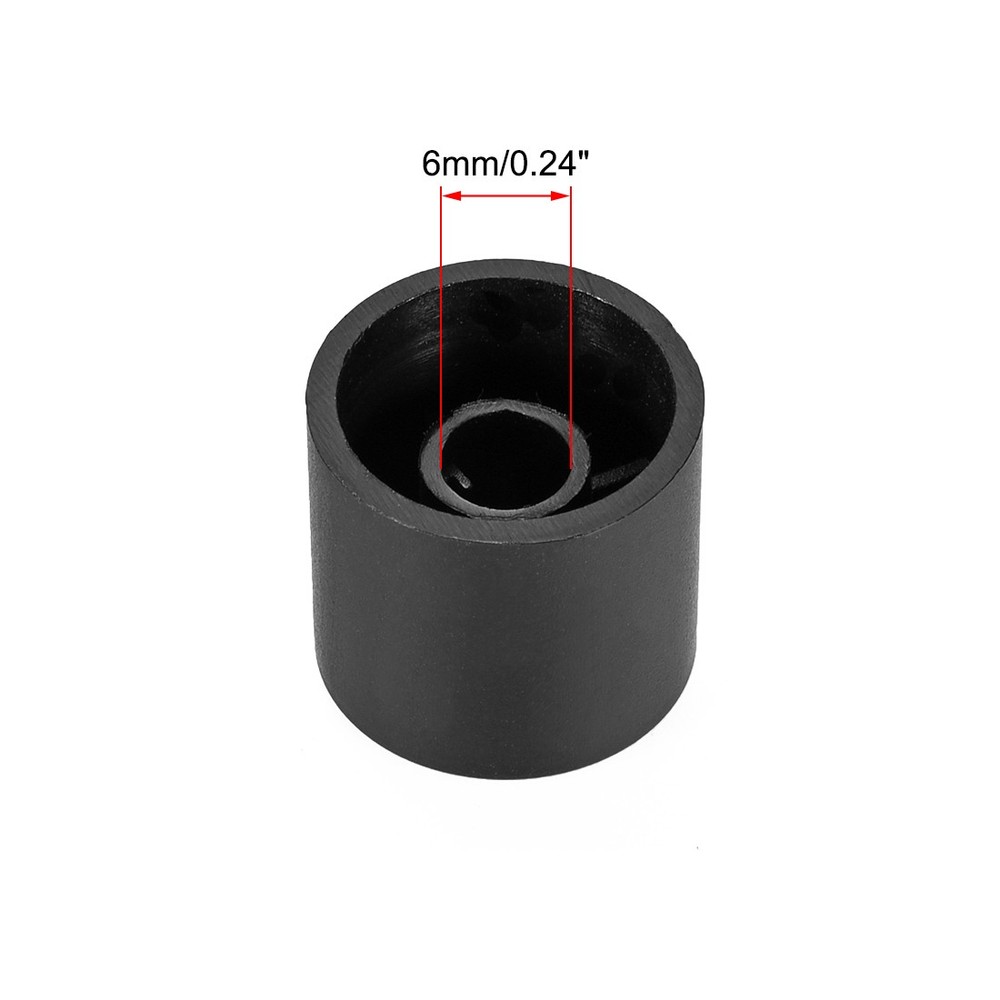 10pcs,D type 6mm Potentiometer Control Knobs For Guitar Volume Tone Knobs, Black