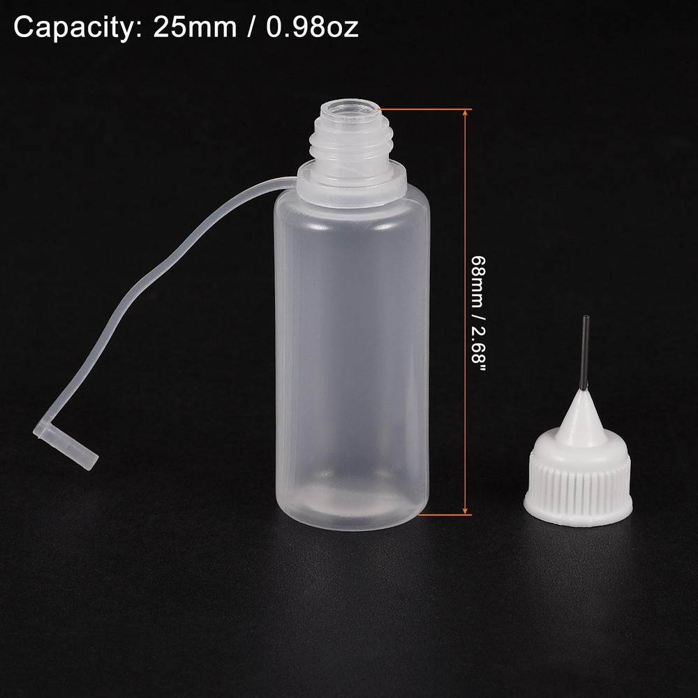 Needle Tip Bottle Precision Plastic Applicator 20ml White Hood 10pcs