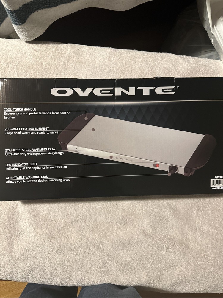 OVENTE | Warming Tray with Adjustable Temperature Control | FW170S | Silver New