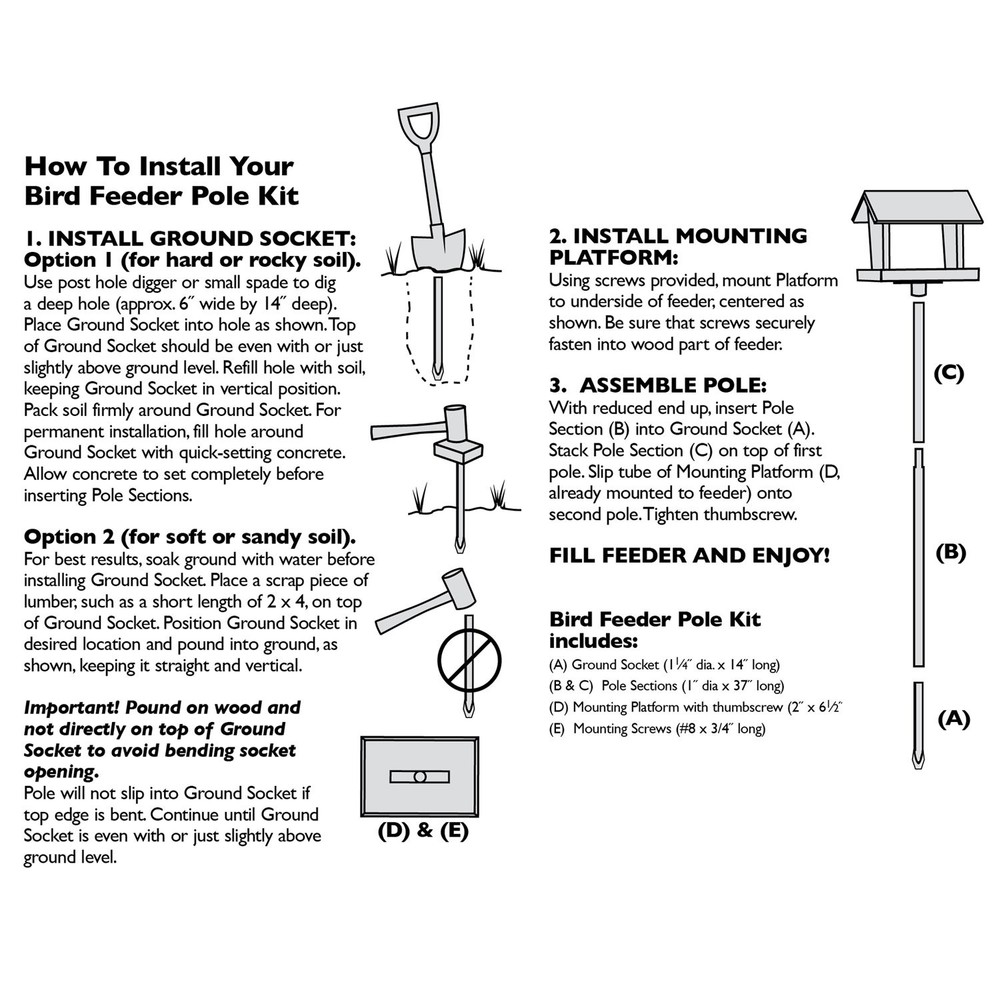 HDPOLE 3 Piece Pole Mount Kit