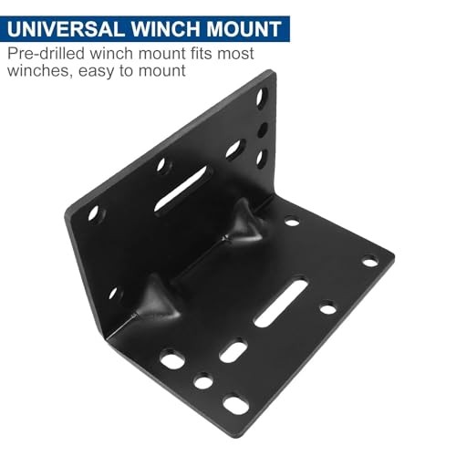 Universal Winch Mount Bracket, Heavy Duty Right Angle Mounting Winch Bracket,
