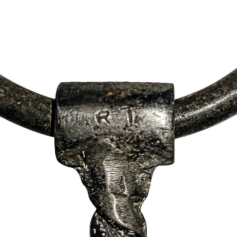 Rod Teuscher RT Marked USA Sweet 3/8 Diameter Twisted Wire Ring Snaffle Bit