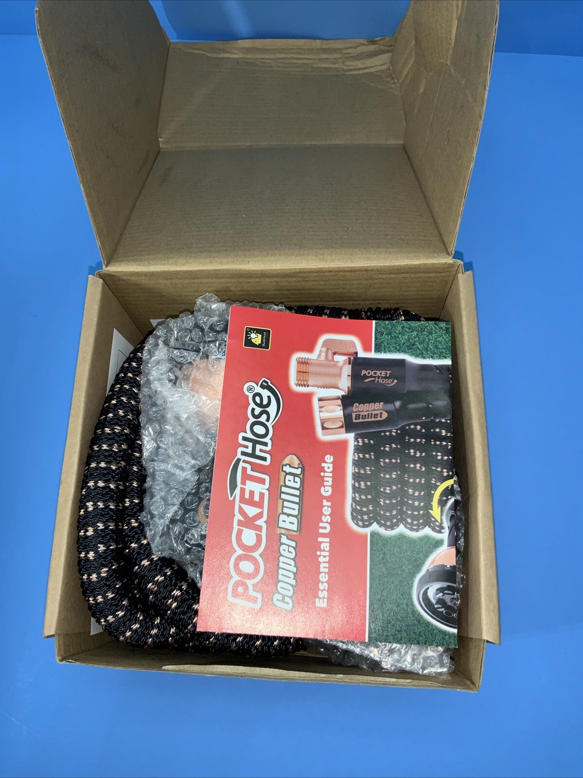 Pocket Hose Copper Bullet With Thumb Spray Nozzle Expanding 25 Ft.