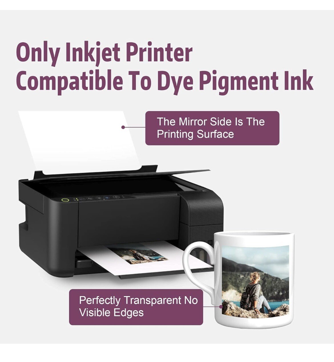 Waterslide Decal Paper Inkjet CLEAR 20 Sheets 8.5x11 Water Slide Transfer Paper