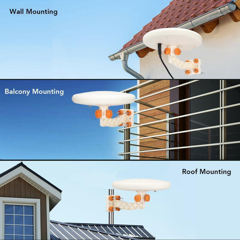 HDTV Outdoor Amplified TV Antenna 360° Omni-Directional Digital HD 1080P 4K