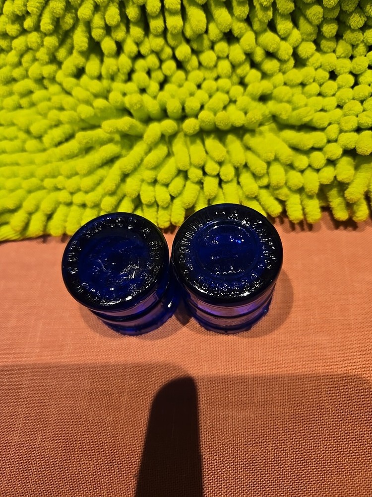 Two Cobalt Blue Heaping Dessert Spoonful Dose Cups