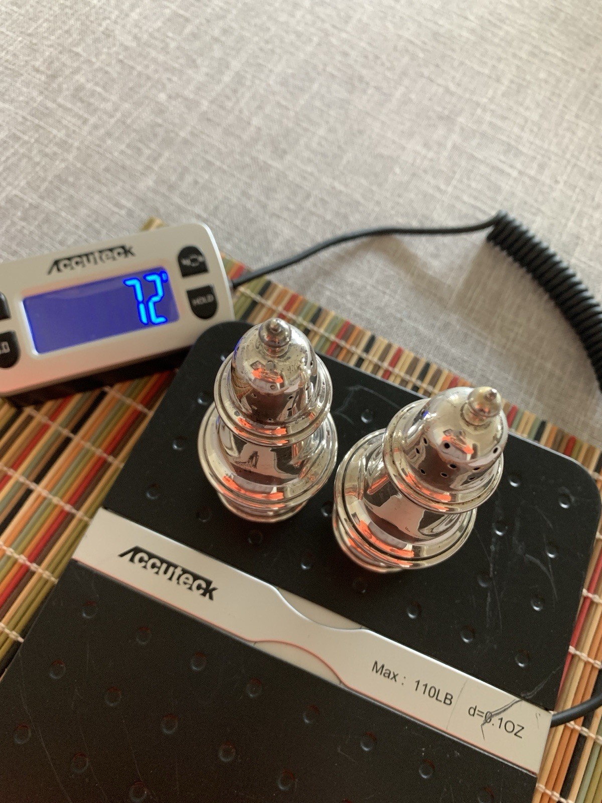 Vintage Gorham Sterling Silver Salt/Pepper Shakers 1113 4 1/2” Polished 70g