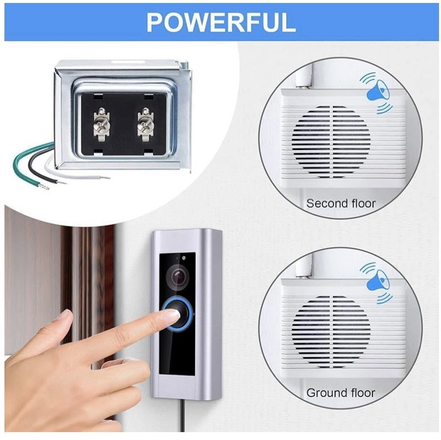 Maxdot 1 Pack Doorbell Transformer 16V 30VA Compatible with Ring Wired Video...