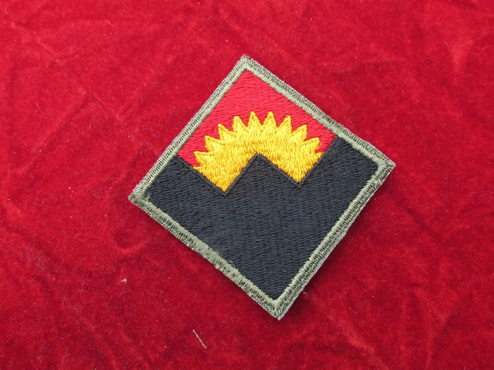 US Army Anti Aircraft Western Defense Command Patch OD Border