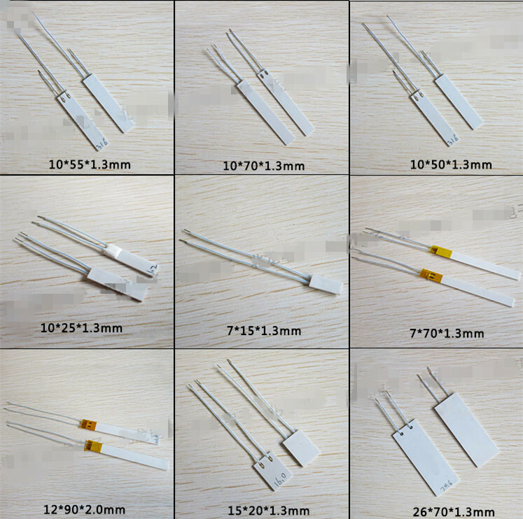 2Pcs MCH Metal Ceramic Heater Plate Rectangle Resistive Heating Elements