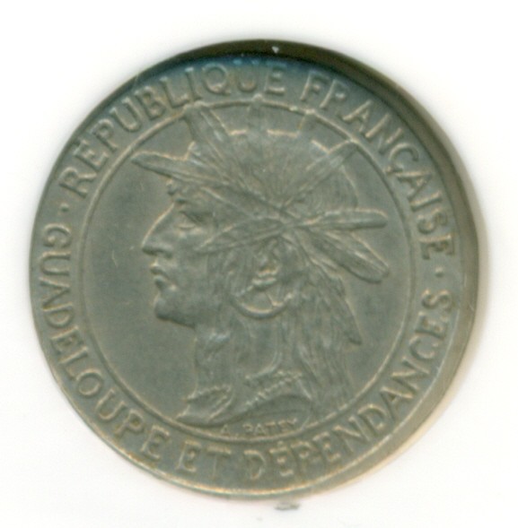Guadeloupe 1903 50 Centimes AU58 NGC