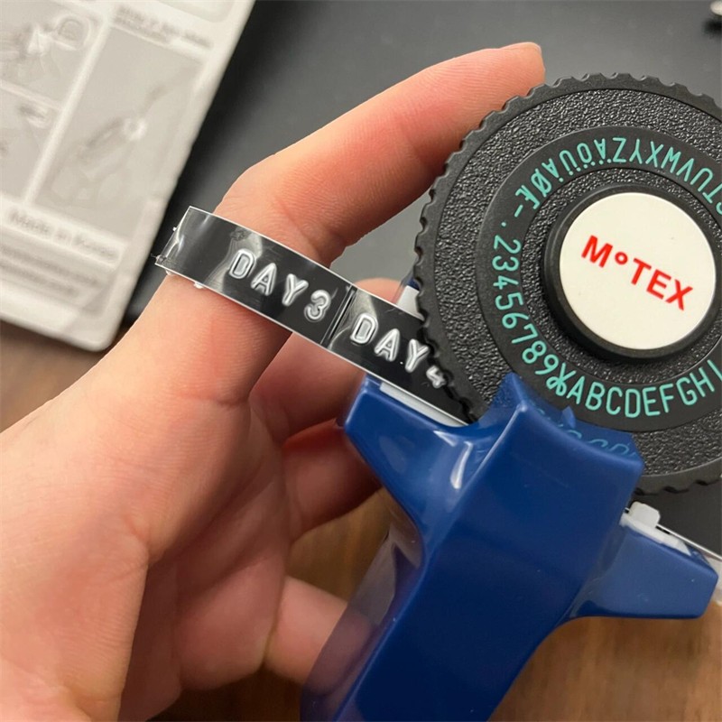 Manual 3D Label Maker Typewriter Printer Embossing DIY Machine Roll Tapes