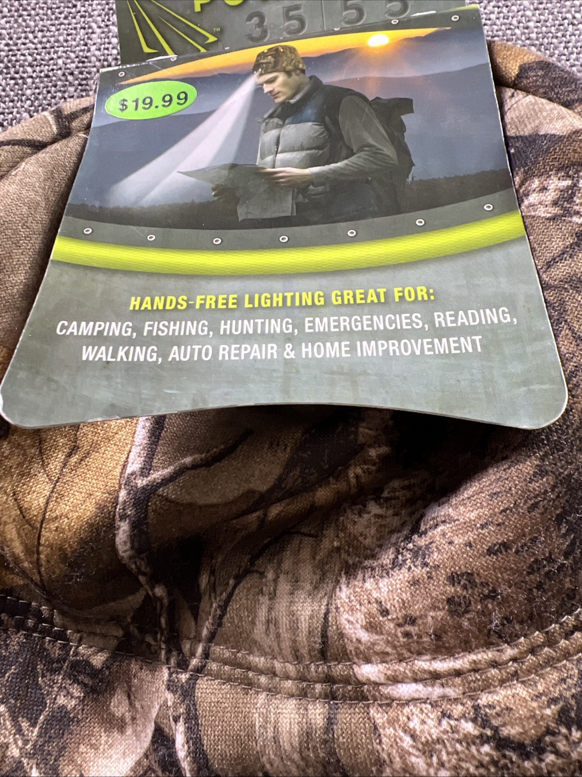 Panther Vision PowerCap Beanie #3555 Lighting Cap Headlamp Hands Free RealTree