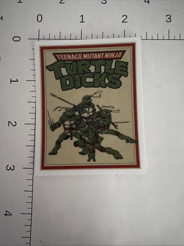 Tmnt Ninja Turtles Dicks Pickle Sticker Label Meme Joke