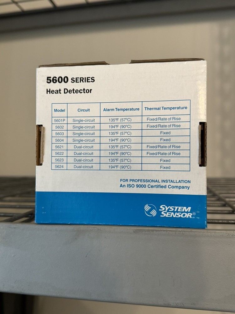 SYSTEM SENSOR 5600 SERIES HEAT DETECTOR Model No. 5602