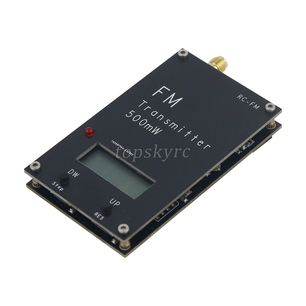 RC-FM 2000M 76-108M Digital LCD Display Transmitting 0.5W 500mW Stereo 5V USB