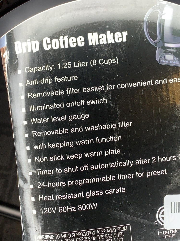 Mixpresso Mini Compact Drip coffee Maker With Brewing Basket, Black