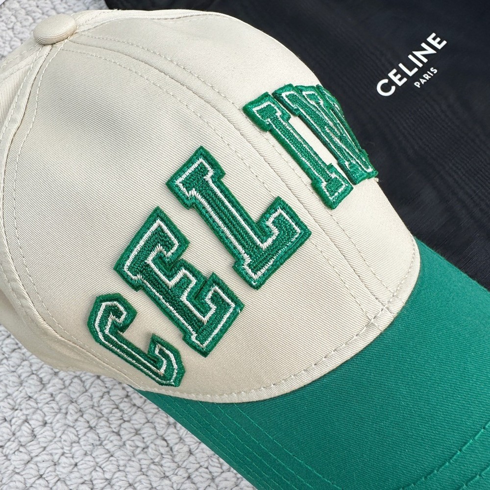 Celine New Triomphe Denim Embroidered Baseball Cap