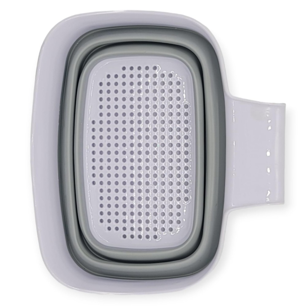 Compact Collapsible Colander Strainer, 2 Quart Capacity, Quick-Draining with ...