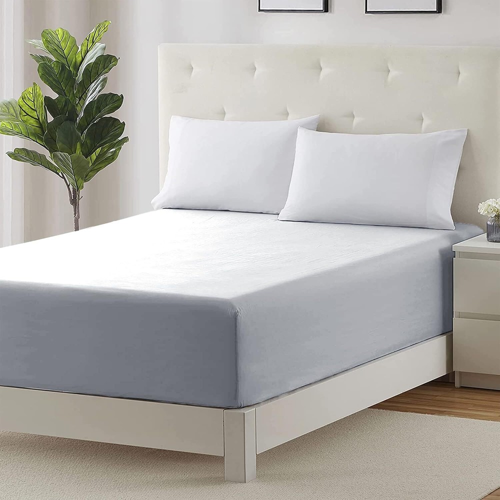 18"- 21" Extra Deep Pocket Fitted Sheet Elastic Corner Straps Soft Bed Sheet Set