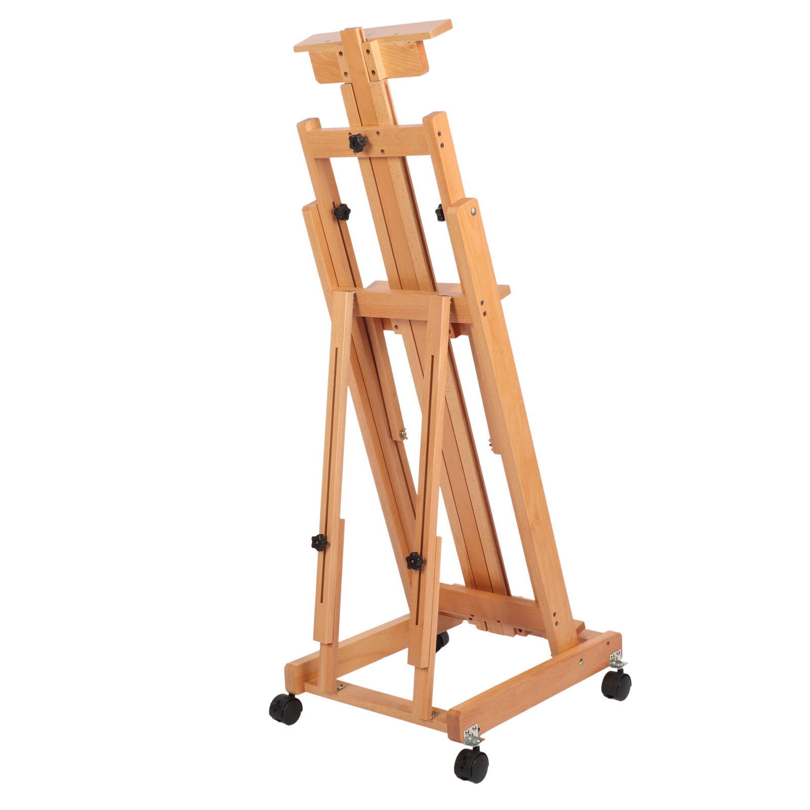 Movable Studio Easel Artist Painting Stand Beech Wood H-Frame Heavy Duty 87 In