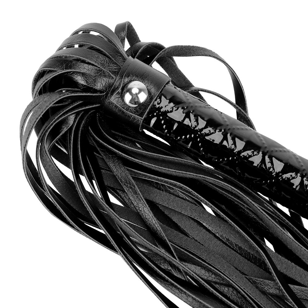 PU Leather Horse Riding Whip Handle Spanking Flogger Crops For Couples Roleplay
