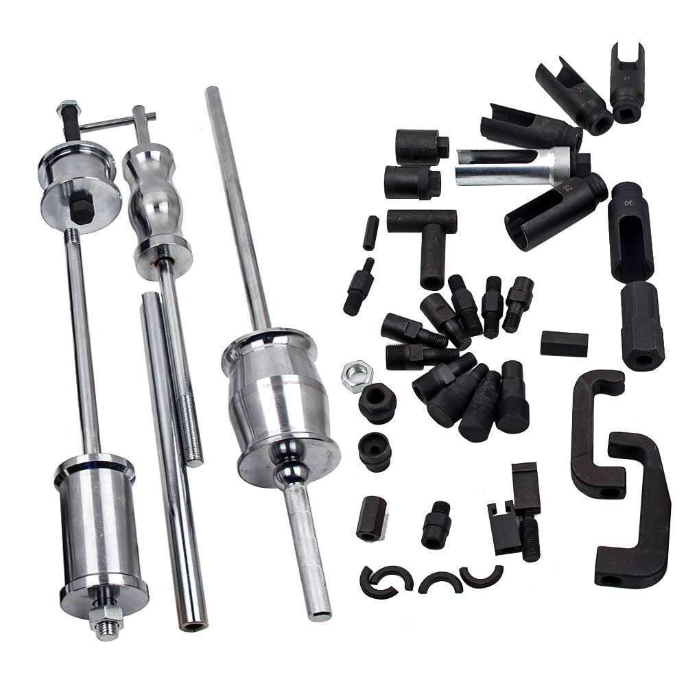 Auto Truck Diesel Injector Extractor Slide Hammer Puller Adapter Tool Kit 40PC