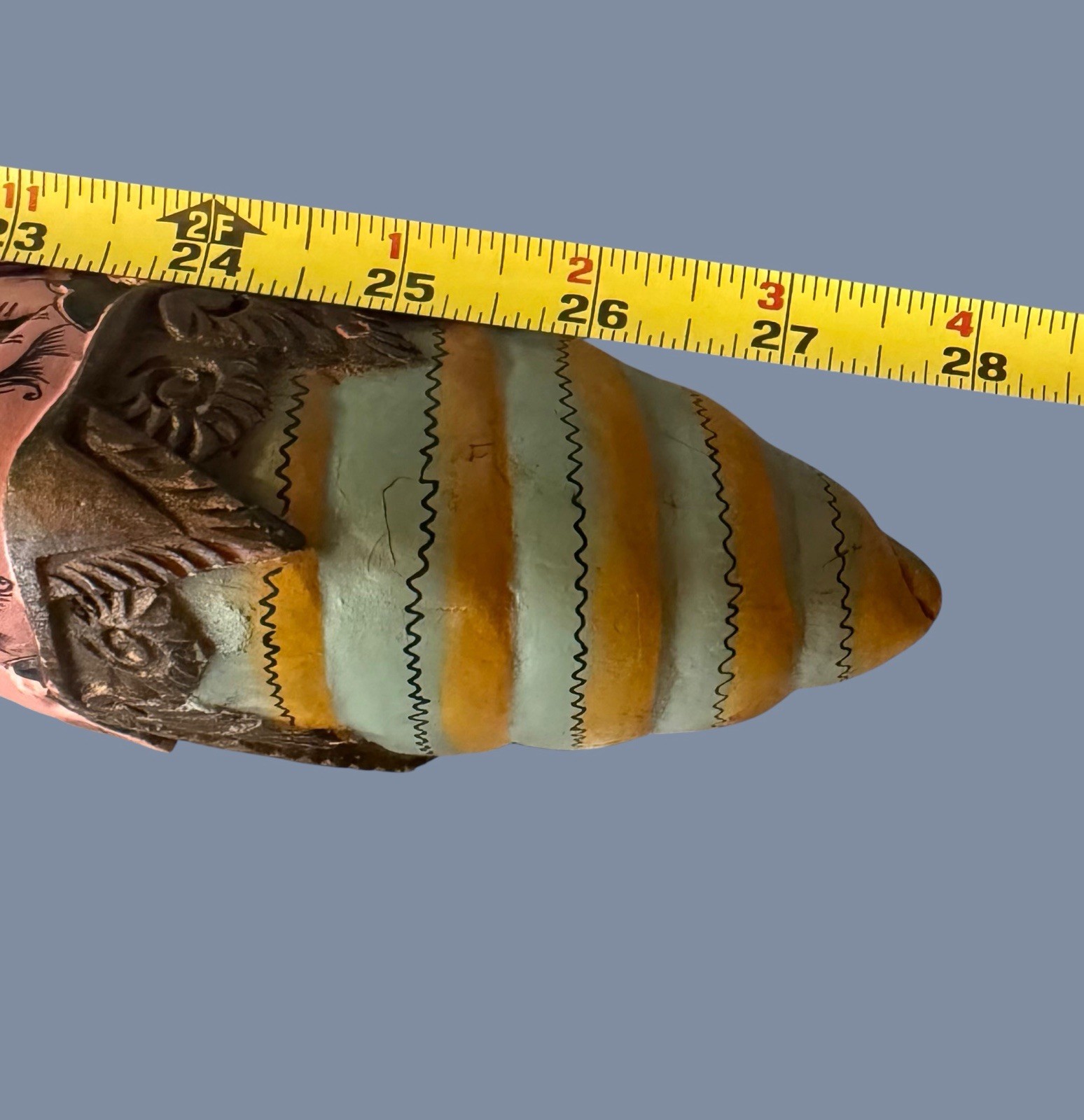 Old wayang golek handcarved wood rod puppet Indonesia 28”