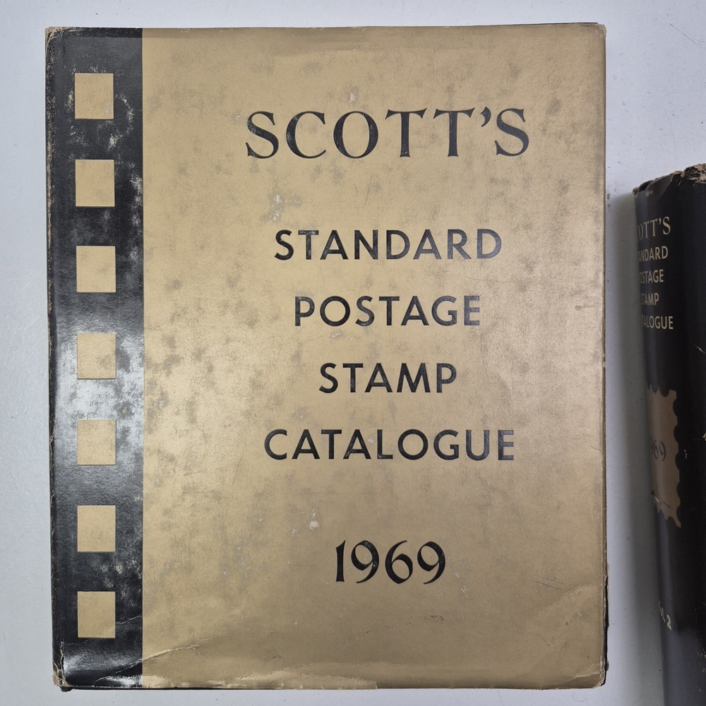 Vtg Scott's Standard Stamp Catalogue Postage Mail Philately Books Volume 1 & 2