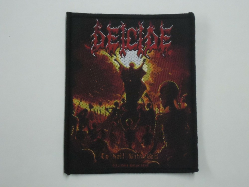 DEICIDE TO HELL WITH GOD WOVEN PATCH