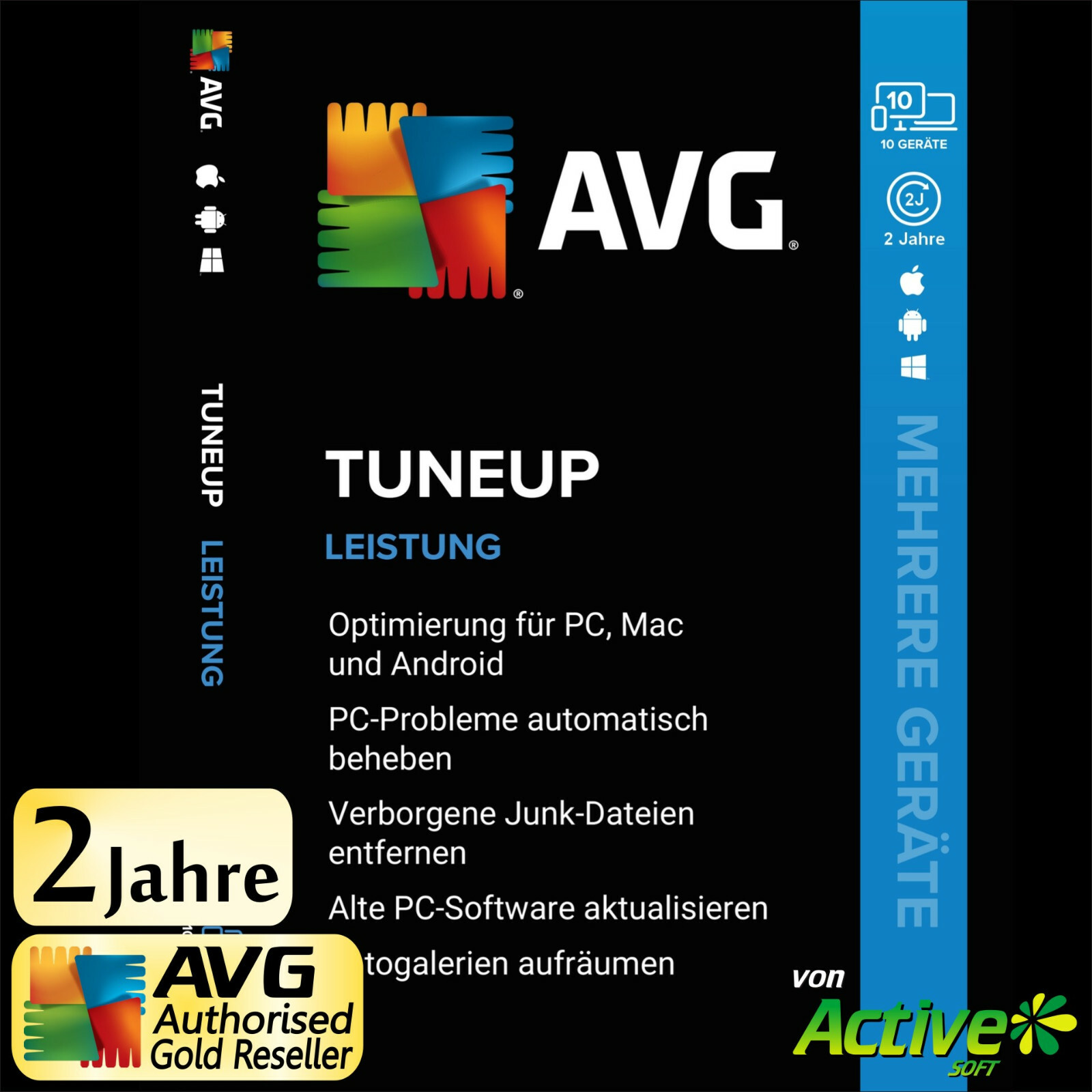 AVG TuneUp 2023 - Mehrere Geräte | 10 Geräte 2 Jahre | Tuneup UNBEGRENZTE UE DE