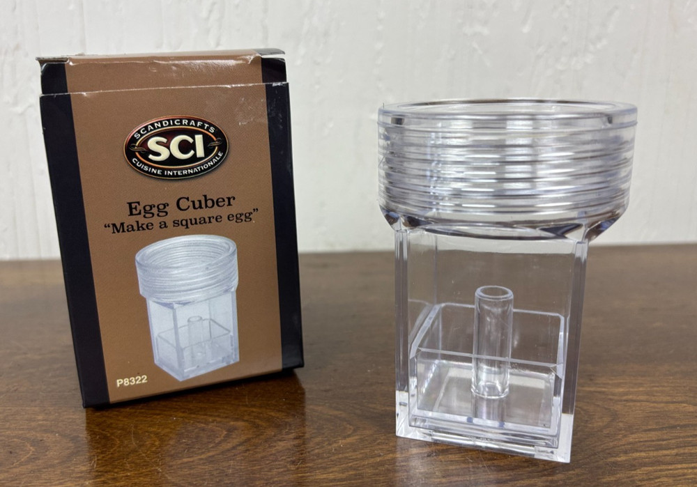 SCI Scandicrafts Cuisine Egg Cuber Kitchen Tool P8322 "Make A Square Egg" Boxed